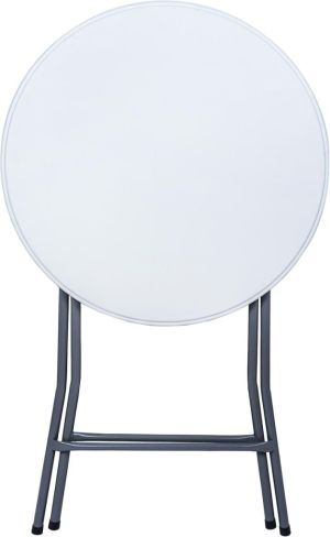 Table debout BT100, blanc, diam&egrave;tre 80 cm