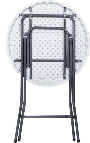 Table debout BT100, blanc, diam&egrave;tre 80 cm