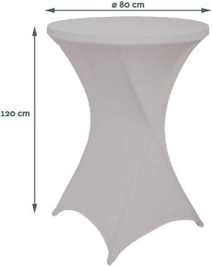 Housse pour table debout, diam&egrave;tre 80 cm, gris