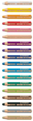 STABILO woody 3in1 crayon de couleur, &eacute;tui de 10 pi&egrave;ces en couleurs assorties