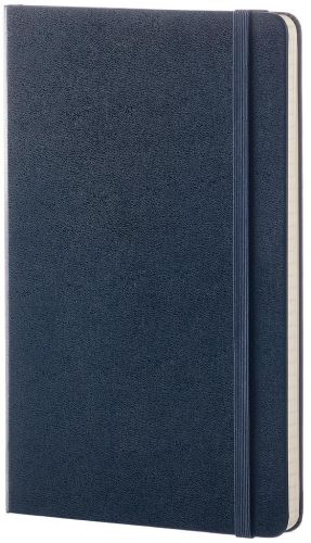 Moleskine notitieboek, ft 13 x 21 cm, gelijnd, harde cover, 240 blad, saffier