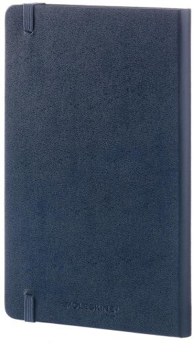 Moleskine notitieboek, ft 13 x 21 cm, gelijnd, harde cover, 240 blad, saffier