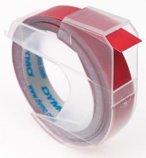 Dymo tapes voor lettertang Omega rood 9m
