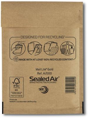 Mail Lite luchtkussenenveloppen, goud, 1