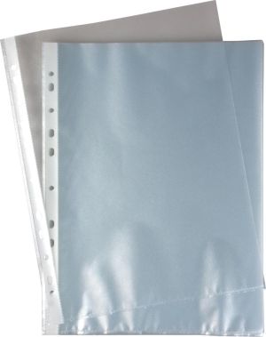 Pergamy pochette perfor&eacute;e, ft A4, perforation 11 trous, PP grain&eacute;e de 50 micron, paquet de 100 pi&egrave;ces