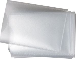 Pergamy &eacute;tui en U ft carte de cr&eacute;dit, PP grain&eacute;e, paquet de 100 pi&egrave;ces