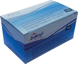 Bronyl &eacute;tui en U en PVC transparente de 140 microns, ft carte de cr&eacute;dit, pr&eacute;sentoir de 100 pi&egrave;ces