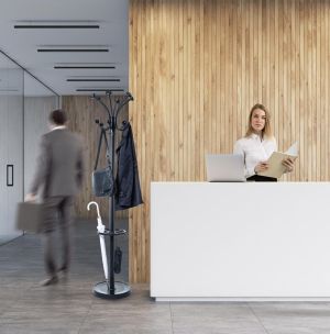 MAUL kapstok Nubis metaal, hoogte 175 cm, 20 ophanghaken met parapluhouder, zwart RAL9004