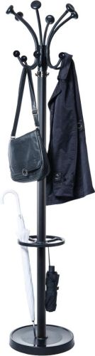 MAUL kapstok Nubis metaal, hoogte 175 cm, 20 ophanghaken met parapluhouder, zwart RAL9004