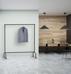 MAUL kledingrek Limbo metaal, 4 geremde wielen, hg156xbr151(220)x50cm, tot 30kg,  zwart RAL9004