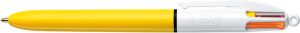 Bic 4 Colours Sun stylo bille 4 couleurs, moyen, 4 couleurs d'encre fashion, corps jaune