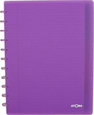 Atoma Seyes schrift, ft A4 +, 120 bladzijden, PP,  gelijnd, met 6 tabbladen en 5 showtassen, assorti