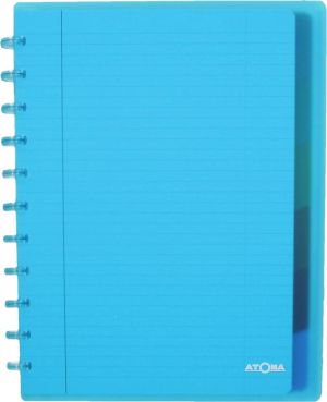 Atoma Seyes schrift, ft A4 +, 120 bladzijden, PP,  gelijnd, met 6 tabbladen en 5 showtassen, assorti