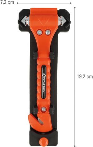 Westcott First Aid Only noodhamer met gordelsnijder, inclusief bevestiging, 2 stuks, oranje