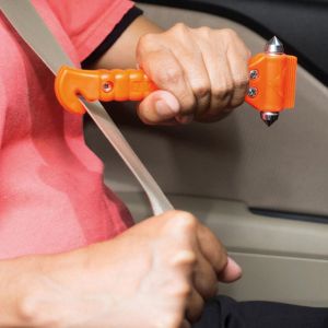 Westcott First Aid Only noodhamer met gordelsnijder, inclusief bevestiging, 2 stuks, oranje