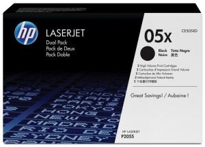 HP toner CE505XD 05X, noir, 2 x 6500 pag