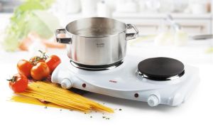 Domo double placque de cuisson, 1000-1500W, blanc