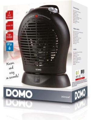 Domo radiateur soufflant IP21, noir