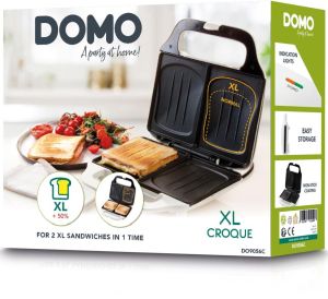 Domo machine &agrave; corque-monsieur Croque XL, blanc