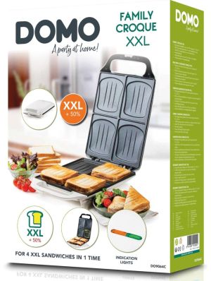 Domo machine &agrave; croque-monsieur Croque Famille XXL, blanc