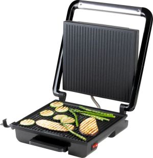 Domo grill multifonctionnel, inox, noir