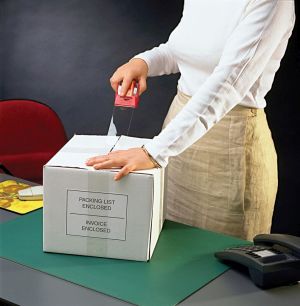 Scotch afroller met verpakkingsplakband, ft 50 mm x 20 m, transparant