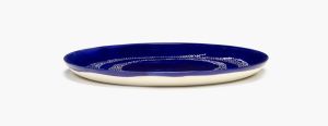 Ottolenghi, Feast Tableware, Dinerbord donkerblauw, witte stippen