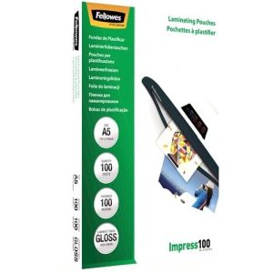 Fellowes pochettes &agrave; plastifier  A5 100m&micro; (100)