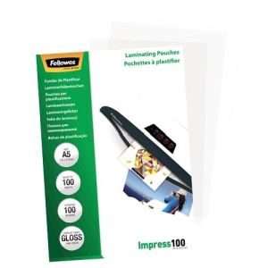 Fellowes pochettes &agrave; plastifier  A5 100m&micro; (100)