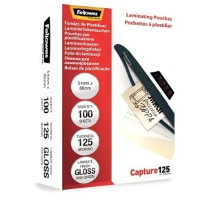Fellowes Pochettes 54x86mm 125m&micro; (100)