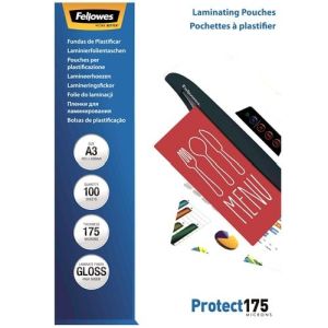 Fellowes 100 Pochettes de plastifica- tion A3 - 175 &micro;