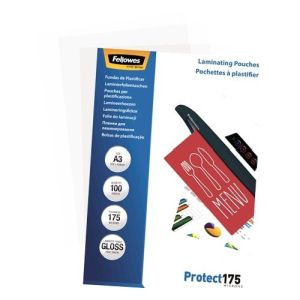 Fellowes 100 Pochettes de plastifica- tion A3 - 175 &micro;