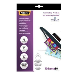 Fellowes Pouches A5 80m&micro; (25)