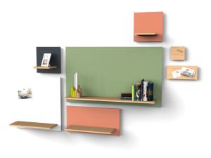 Etag&egrave;re aimant&eacute;e Marcel 120 x 70 cm Harto rose pomelo