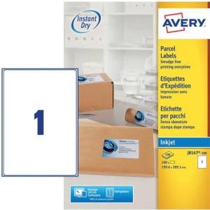 Avery J8167-10 adresetiketten ft 199,6 x 289,1 mm (b x h), 10 etiketten, wit
