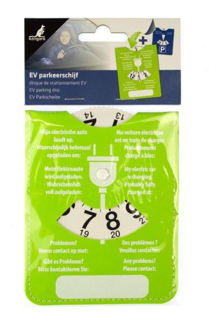 Kangaro disque recharge pour voitures &eacute;lectriques, double face disque de stationnement et recharge