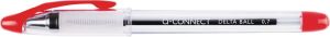 Q-CONNECT Delta stylo, 0,4 mm, pointe moyenne, rouge