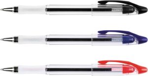 Q-CONNECT Delta stylo, 0,4 mm, pointe moyenne, rouge