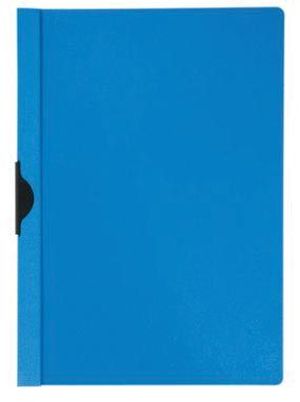 Q-CONNECT chemise &agrave; pince clip m&eacute;tallique A4 30 feuilles Transparent blue