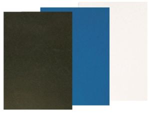 Q-CONNECT dekblad A4 leder 250 grams 100 stuks blauw