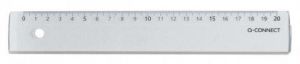 Q-CONNECT meetlat, plastic, in etui, 20 cm
