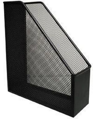 Q-CONNECT Tijdschrifthouder in mesh metaal, zwart