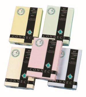 Q-CONNECT gekleurd kopieerpapier, A4, 80g, pak van 500 vel, gems