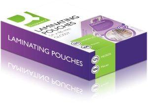 Q-CONNECT pochettes de plastification 2x 125 microns 54x86mm 100 pi&egrave;ces