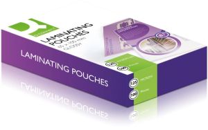 Q-CONNECT pochettes de plastification 2x 125 microns 65x105mm 100 pi&egrave;ces