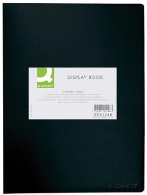 Q-CONNECT prot&egrave;ge-documents, A4, 10 pochettes, noir