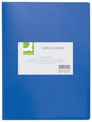Q-CONNECT prot&egrave;ge-documents, A4, 40 pochettes, bleu