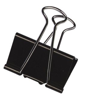 Q-CONNECT pince foldback, noir, 19 mm, bo&icirc;te de 10 pi&egrave;ces