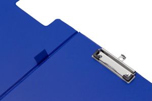 Q-CONNECT plaque &agrave; pince, PP, ft A4, double, bleu