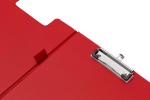 Q-CONNECT plaque &agrave; pince, PP, ft A4, double, rouge